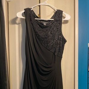 Black knee length cocktail dress